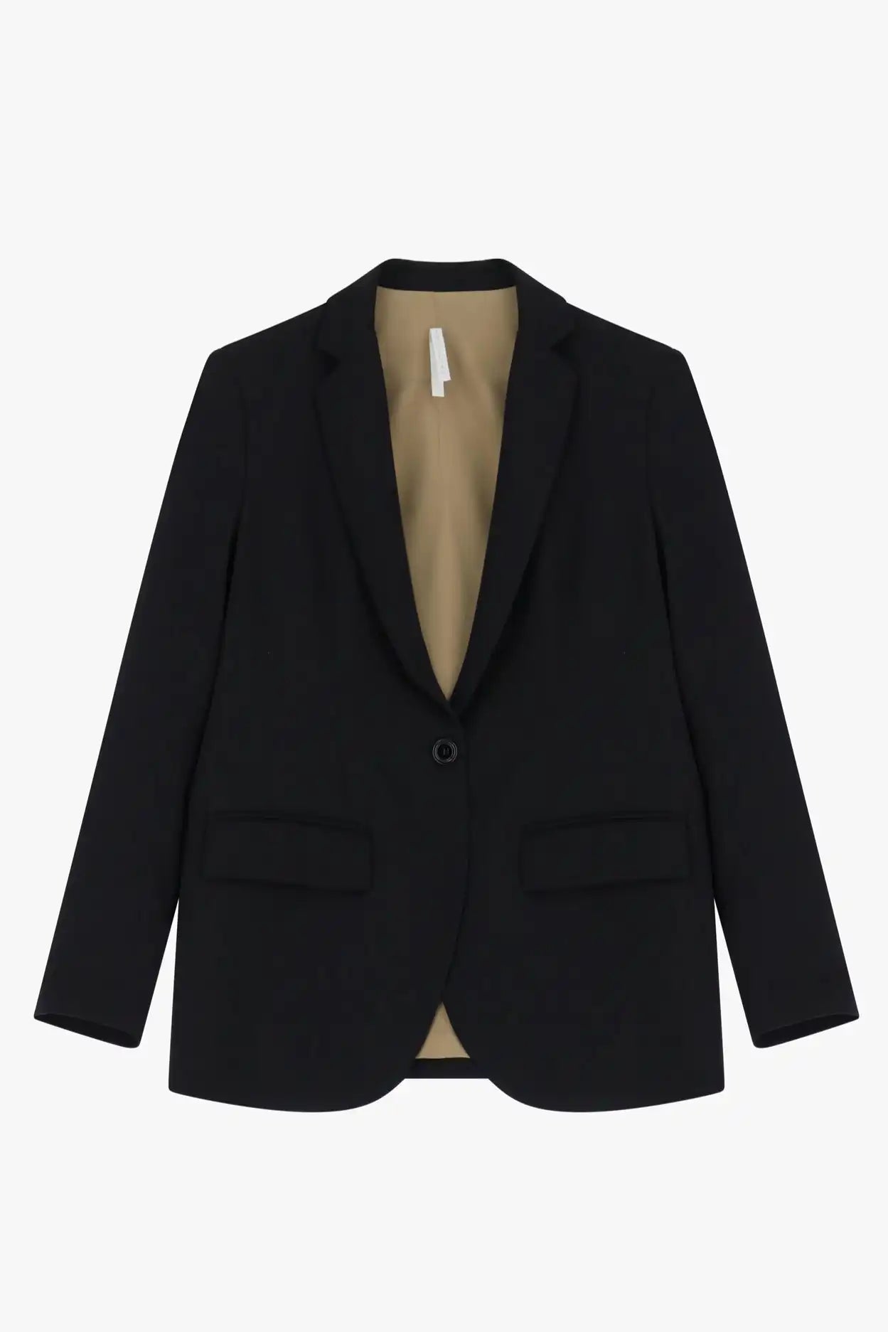 Blazer Imperial un bouton doublure camel Nero