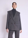 Blazer Berenice Voros fermeture éclair Grey