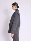 Blazer Berenice Voros fermeture éclair Grey