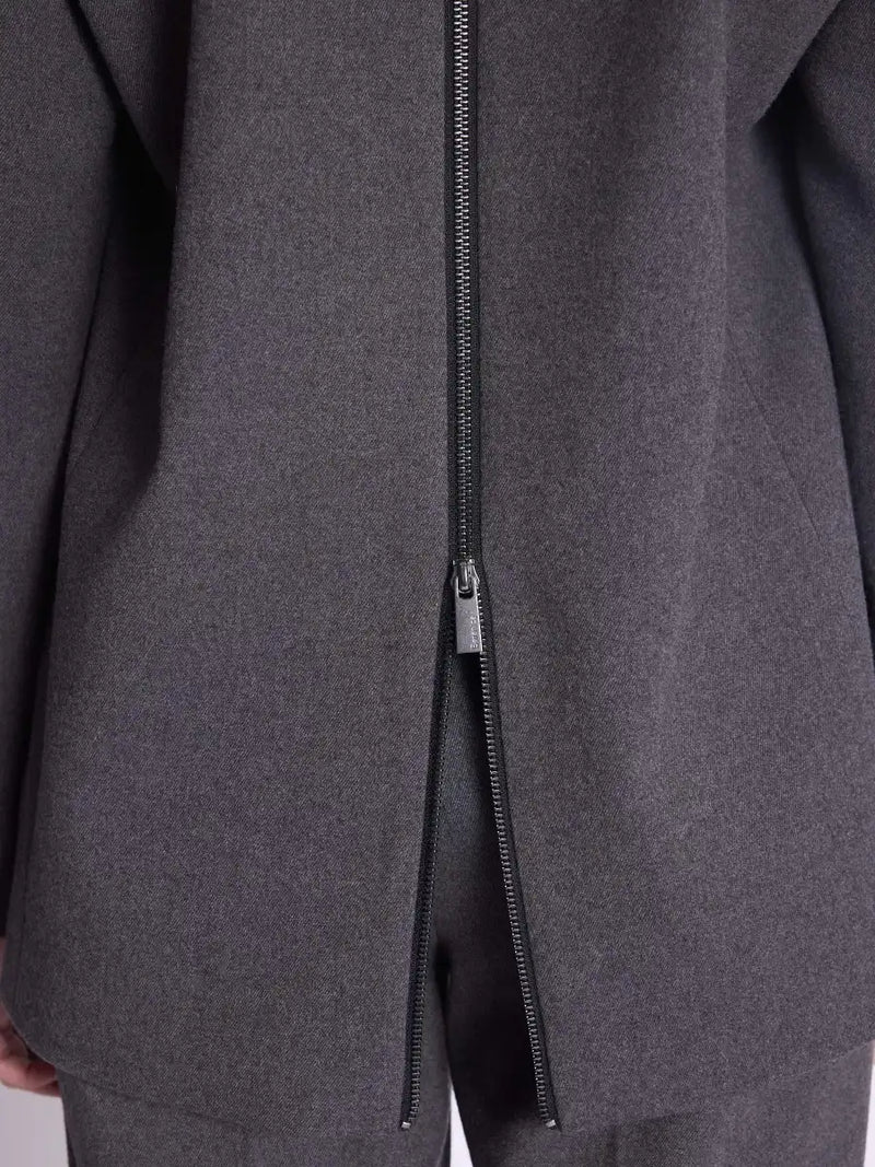 Blazer Berenice Voros fermeture éclair Grey