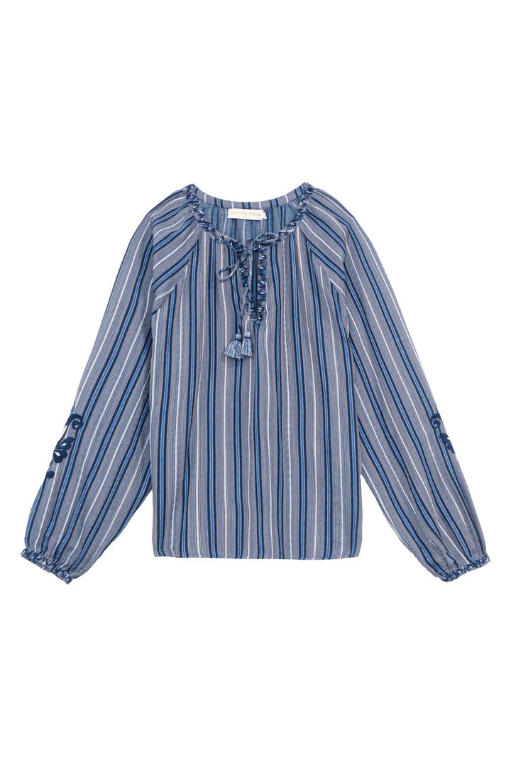 Blouse La Petite Etoile Bahati à rayures Bleu