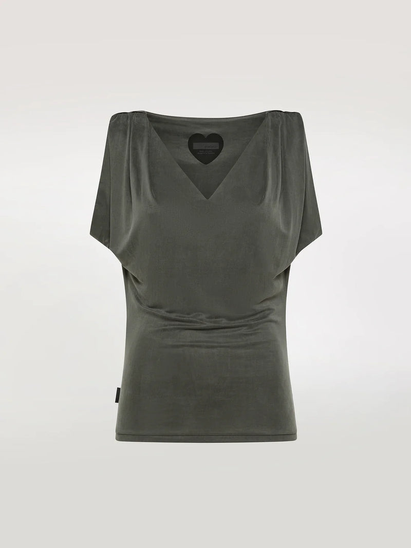 Top RRD Cupro Kim Forest Green