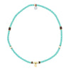 Bracelet/Collier ras du cou Têtes Blondes Star Gold Turquoise Howlite