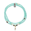 Bracelet/Collier Têtes Blondes Spike Gold Turquoise