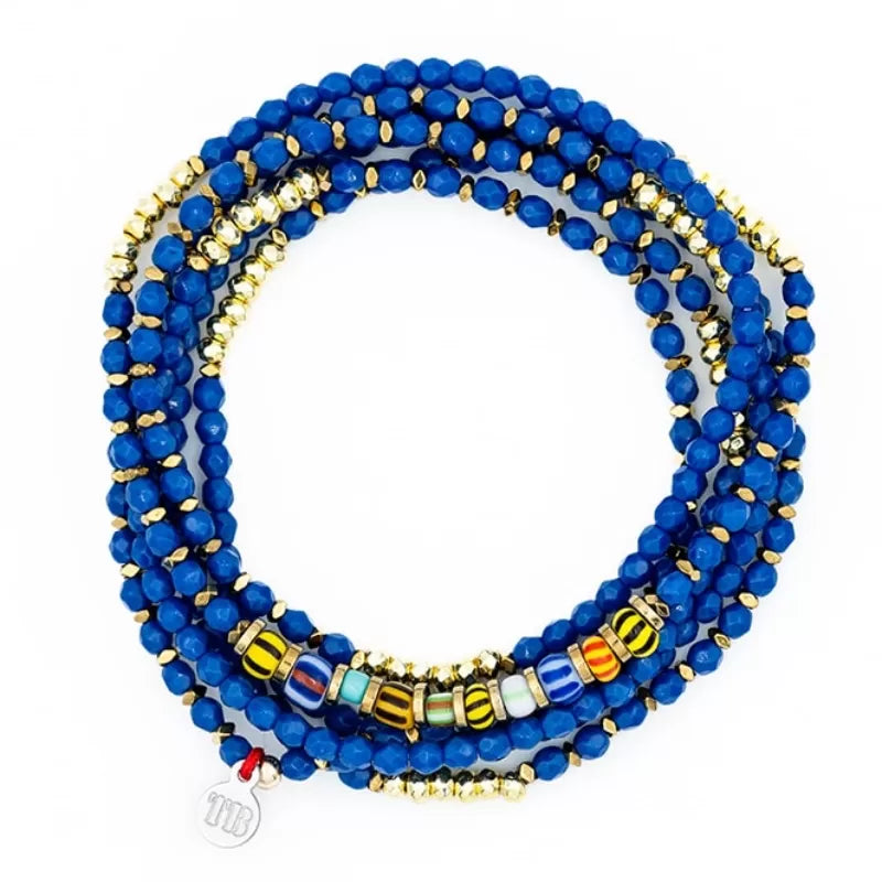 Bracelet/Collier Têtes Blondes Yves Bleu Majorelle