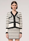 Cardigan Fracomina effet jacquard Black Cream