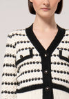 Cardigan Fracomina effet jacquard Black Cream