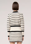 Cardigan Fracomina effet jacquard Black Cream