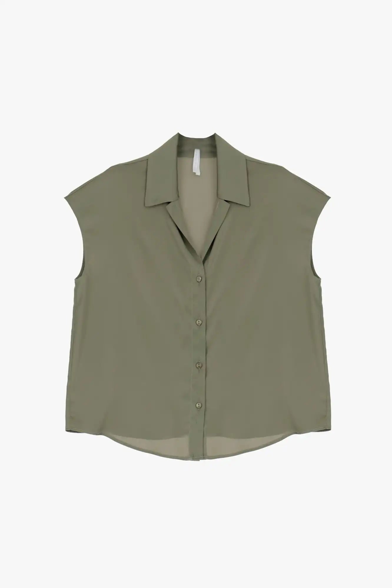 Chemise Imperial sans manches satinée Army