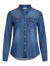 Chemise en jean Vila Vibista Dark Blue Denim