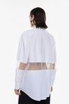 Chemise Imperial bande transparente Bianco