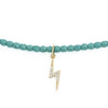 Bracelet/Collier Têtes Blondes Eclair Gold Zircon Turquoise Persian