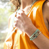 Bracelet/Collier Têtes Blondes Totem Turquoise