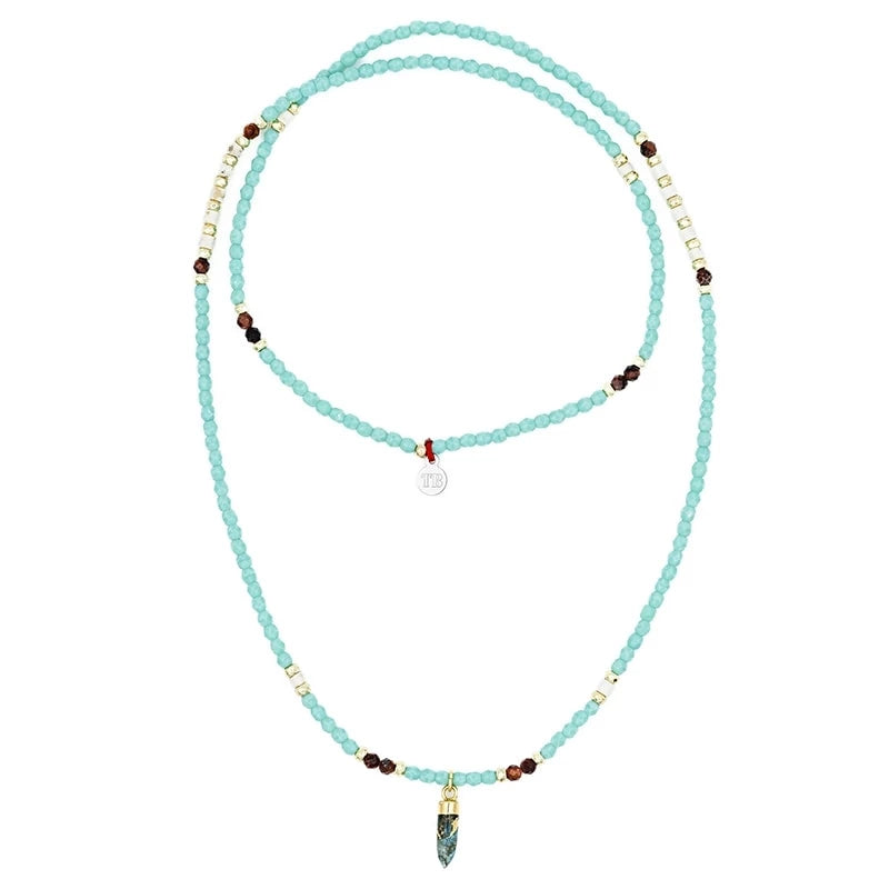 Bracelet/Collier Têtes Blondes Totem Turquoise