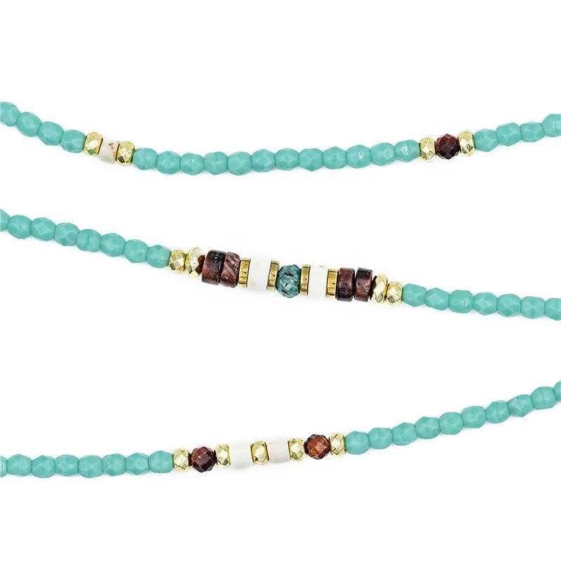 Bracelet/Collier Têtes Blondes Catalina Turquoise