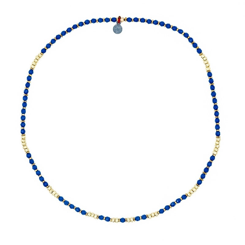 Collier ras du cou Têtes Blondes Caro Bleu Majorelle