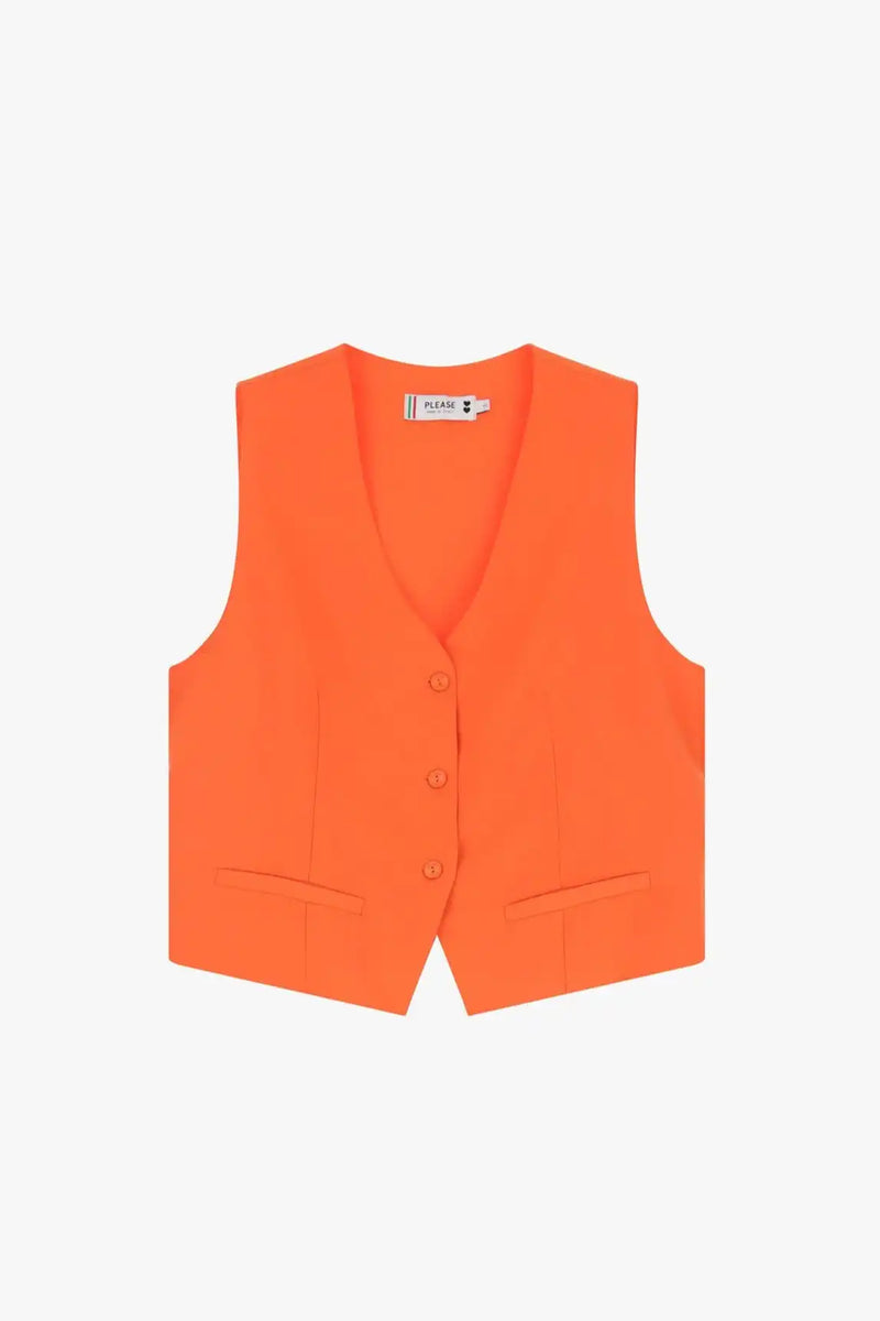 Gilet Please court Arancio