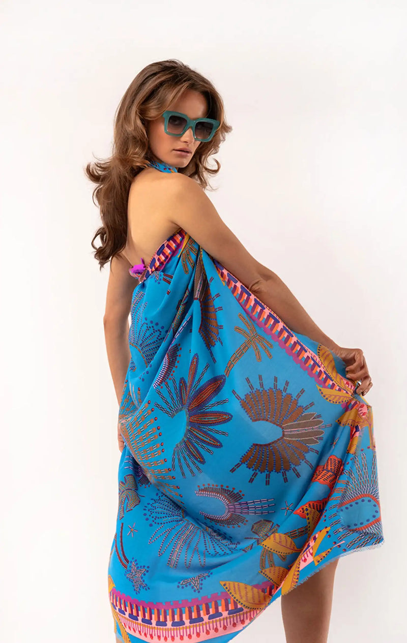 BIG Foulard Wild Wakiza Bleu