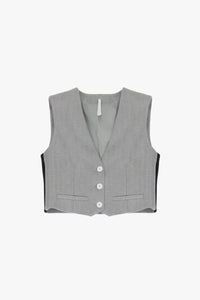 Gilet Imperial à bandes Bianco/Nero