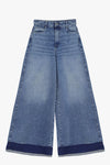 Jean Palazzo Please Bande Blu Denim