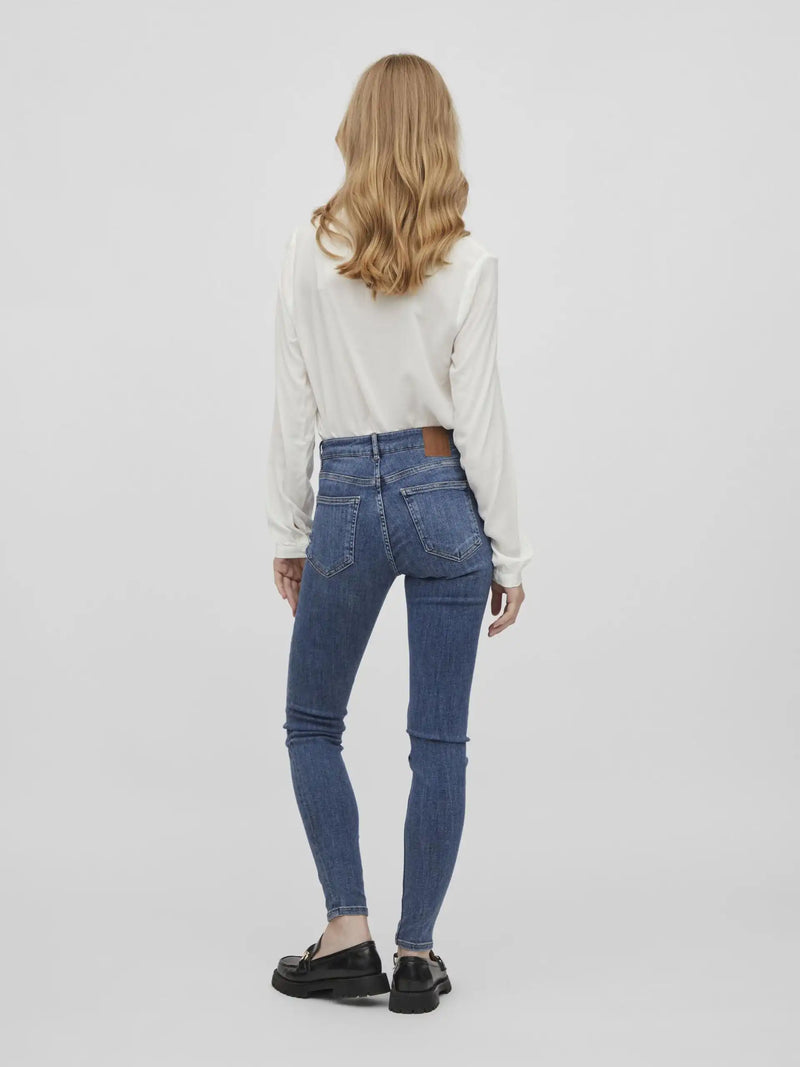 Jean skinny Vila Visarah Medium Blue Denim