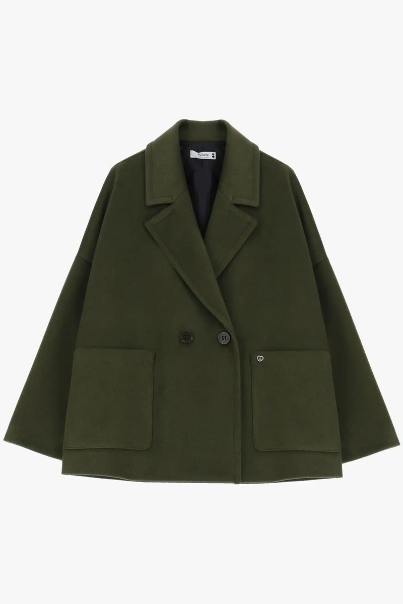 Manteau Caban Please Verde Scuro