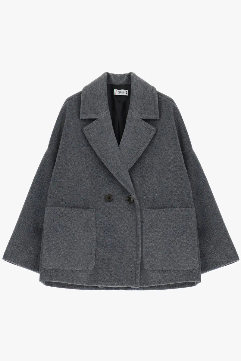 Manteau Caban Please Grigio medio