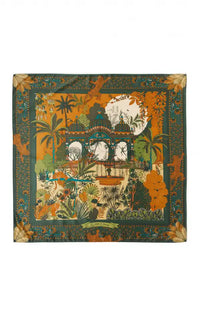 MEDIUM Foulard Wild Amber Palace Vert