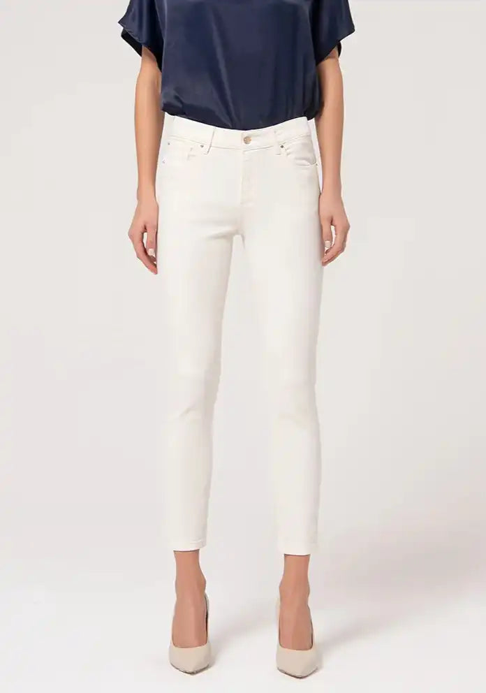 Pantalon Slim Fracomina en tissu Bull Cream