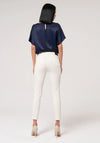 Pantalon Slim Fracomina en tissu Bull Cream