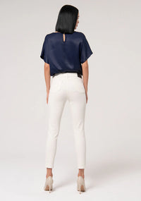 Pantalon Slim Fracomina en tissu Bull Cream