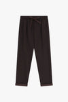 Pantalon Imperial détail satin Brown