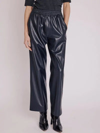 Pantalon Berenice Preston simili cuir Navy