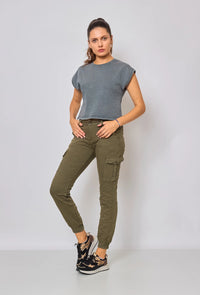 Pantalon Cargo Place du Jour Kaki