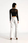 Pantalon Please 7/8 effet cuir Argento