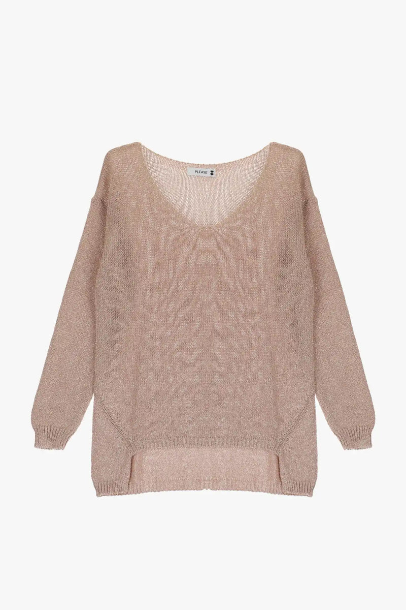 Pull en maille Please Paillettes Cipria