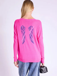 Pull Berenice Apolonia avec ailes Neon pink