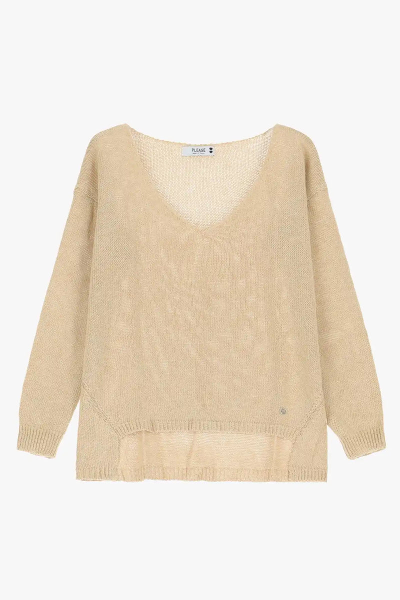 Pull Please en mailles Lino