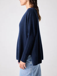 Pull poncho Notshy Faustine Marine