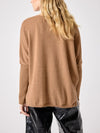 Pull poncho Notshy Faustine Camel Chiné