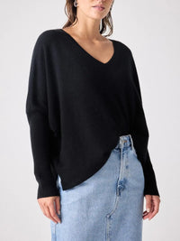 Pull poncho Notshy Faustine Noir