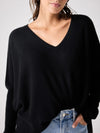 Pull poncho Notshy Faustine Noir