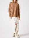 Pull poncho Notshy Margareth Camel Chiné