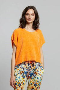 Pull sans manches Maevy Peluche Orange