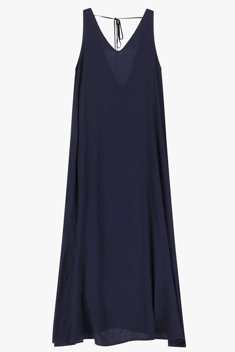 Robe longue Please dos décolleté Blu