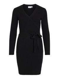 Robe vila viril manches longues en maille noir