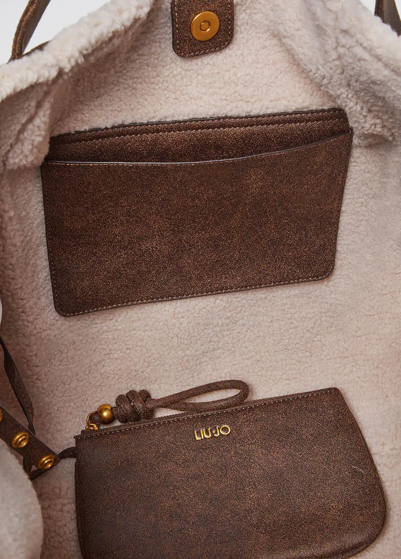 Sac Shopper Liu Jo avec pochette Mocha