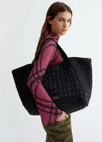 Sac Shopper Liu Jo matelassé avec pochette Nero