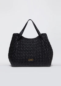 Sac Shopper Liu Jo matelassé avec pochette Nero