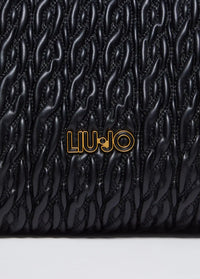 Sac Shopper Liu Jo matelassé avec pochette Nero